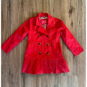 Pink Platinum Red Girls Pea Coat Size 5 / 6